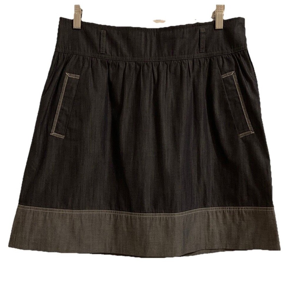 Ann Taylor Loft Petites Womens Size 12P Skirt Knee Length Pockets 100% Cotton